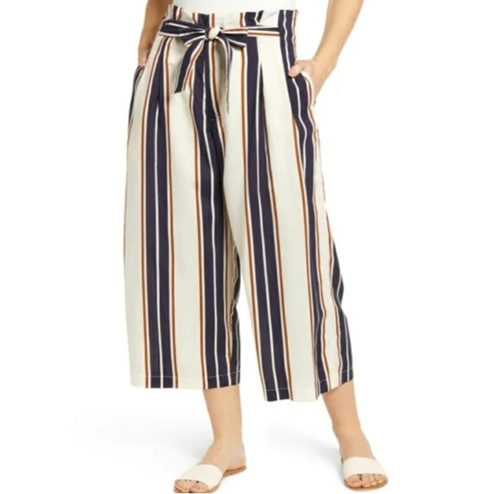 Bishop+Young  Women’s Sedona Stripe Crop Wide Leg High Waisted Pants Size S